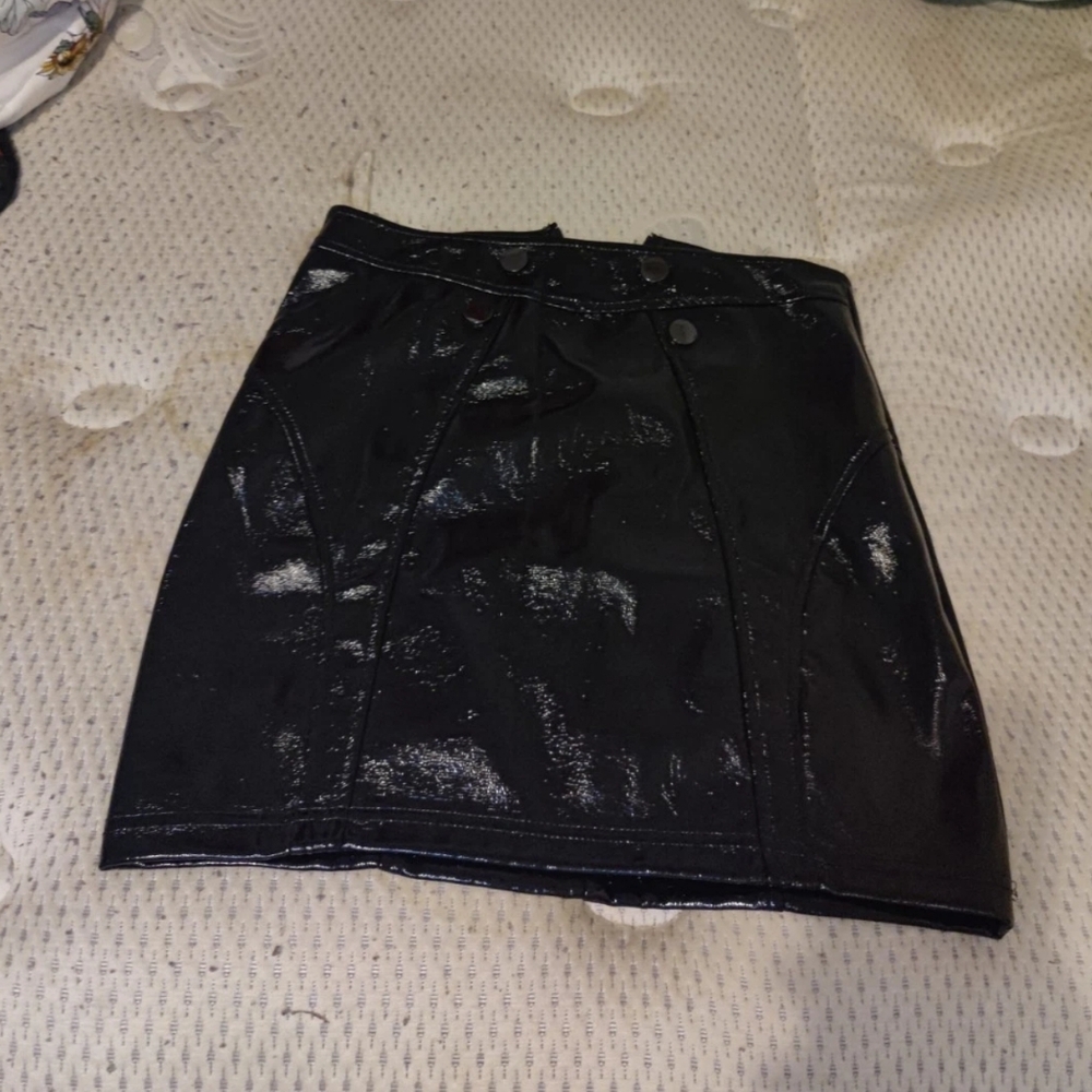 Akira Faux Leather Black Tight Mini Pencil Skirt Size M